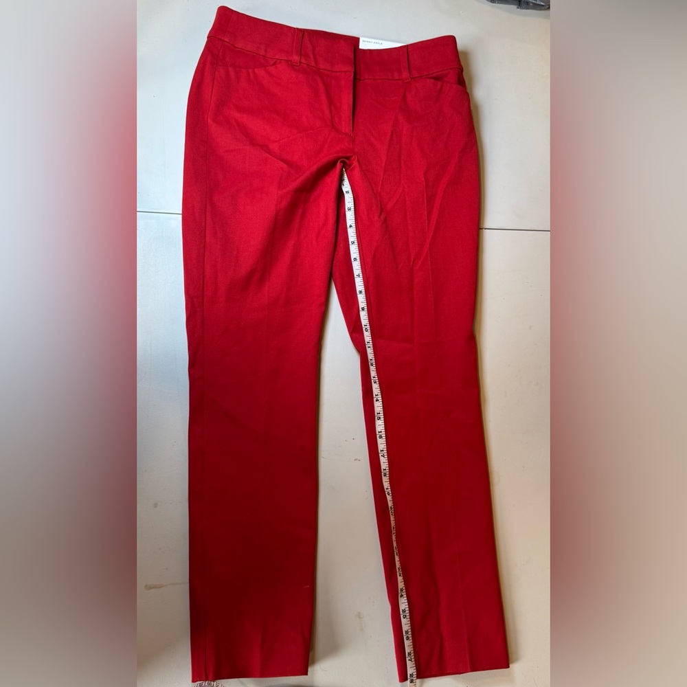 LOFT Bold Red Skinny Ankle Pants